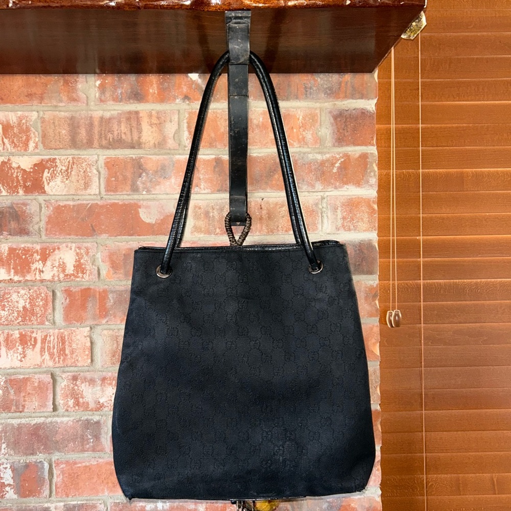 Gucci GG Canvas Black Bag 12x12x4